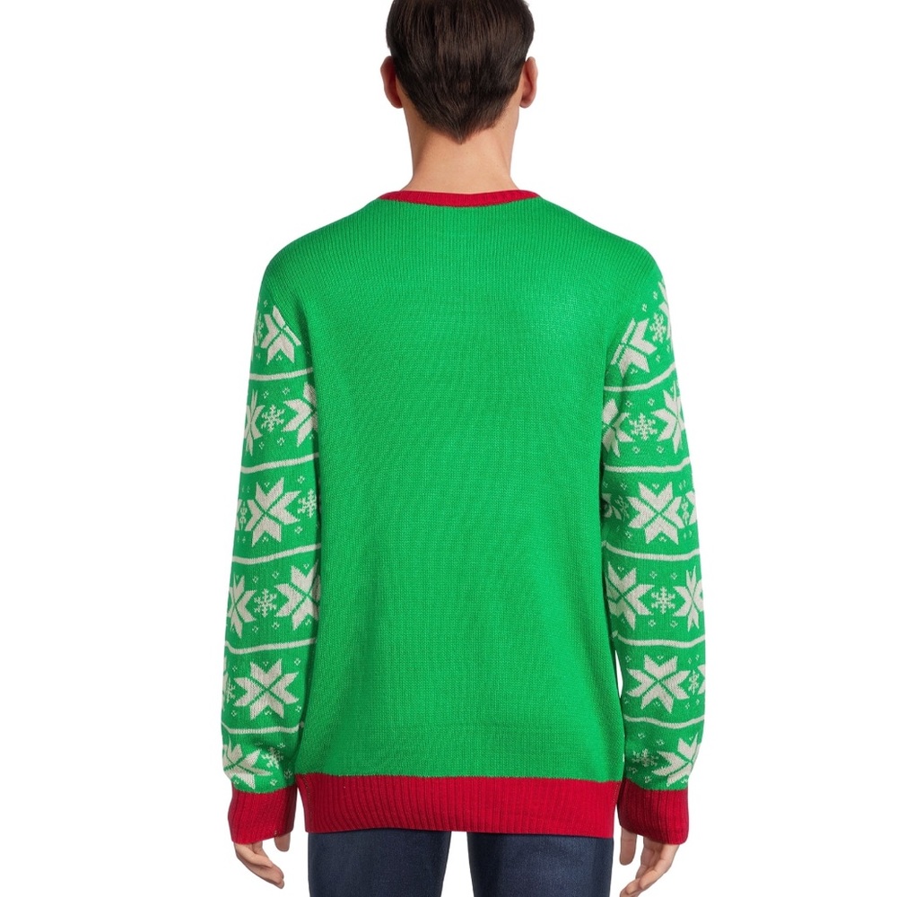 Dr. Seuss The Grinch Men's Merry Grinchmas Ugly Christmas Sweater NWT - Picture 3 of 4